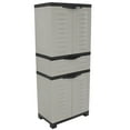thumbnail image 1 of Sunnydaze Adjustable 57" Plastic 2-Shelf 1-Drawer Freestanding Storage Cabinet, Gray, 1 of 18