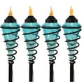 thumbnail image 1 of Sunnydaze Swirled Blue Glass 2-in-1 Deck/Lawn Torch Set with Adjustable Height (4-Count), 1 of 8