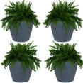 thumbnail image 1 of Sunnydaze Anjelica 24" x 24" x 20" Round Slate Polyresin Outdoor Planter Pot 4-Count, 1 of 12