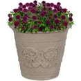 thumbnail image 1 of Sunnydaze Arabella 19.5" x 19.5" x 17.5" Round Beige Polyresin Outdoor Planter Pot, 1 of 13