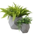 thumbnail image 1 of Sunnydaze Assorted Moondust Concrete Outdoor Planters 2-Count, 1 of 9