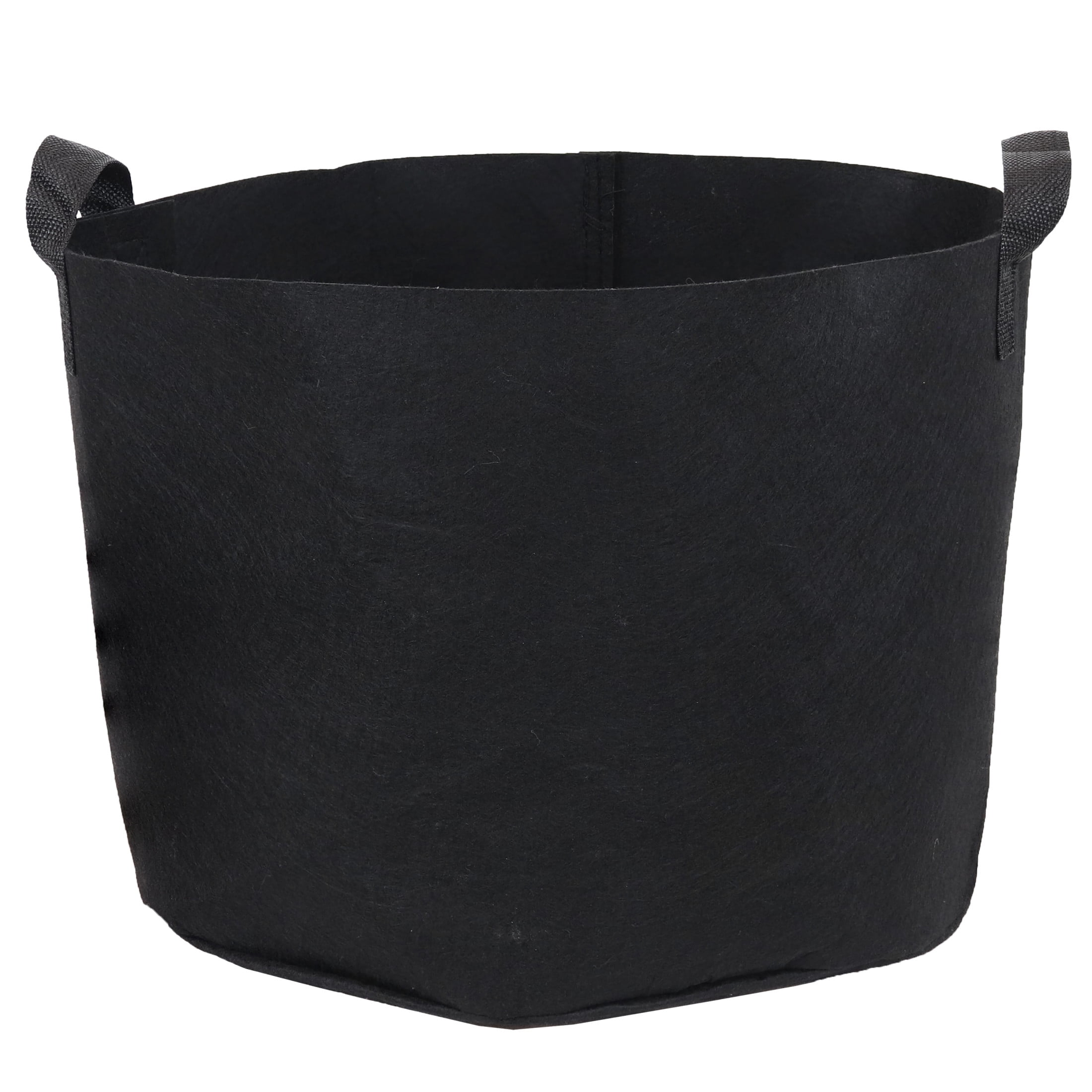 Black Polypropylene Fabric 7-Gallon Garden Grow Bag with Handles
