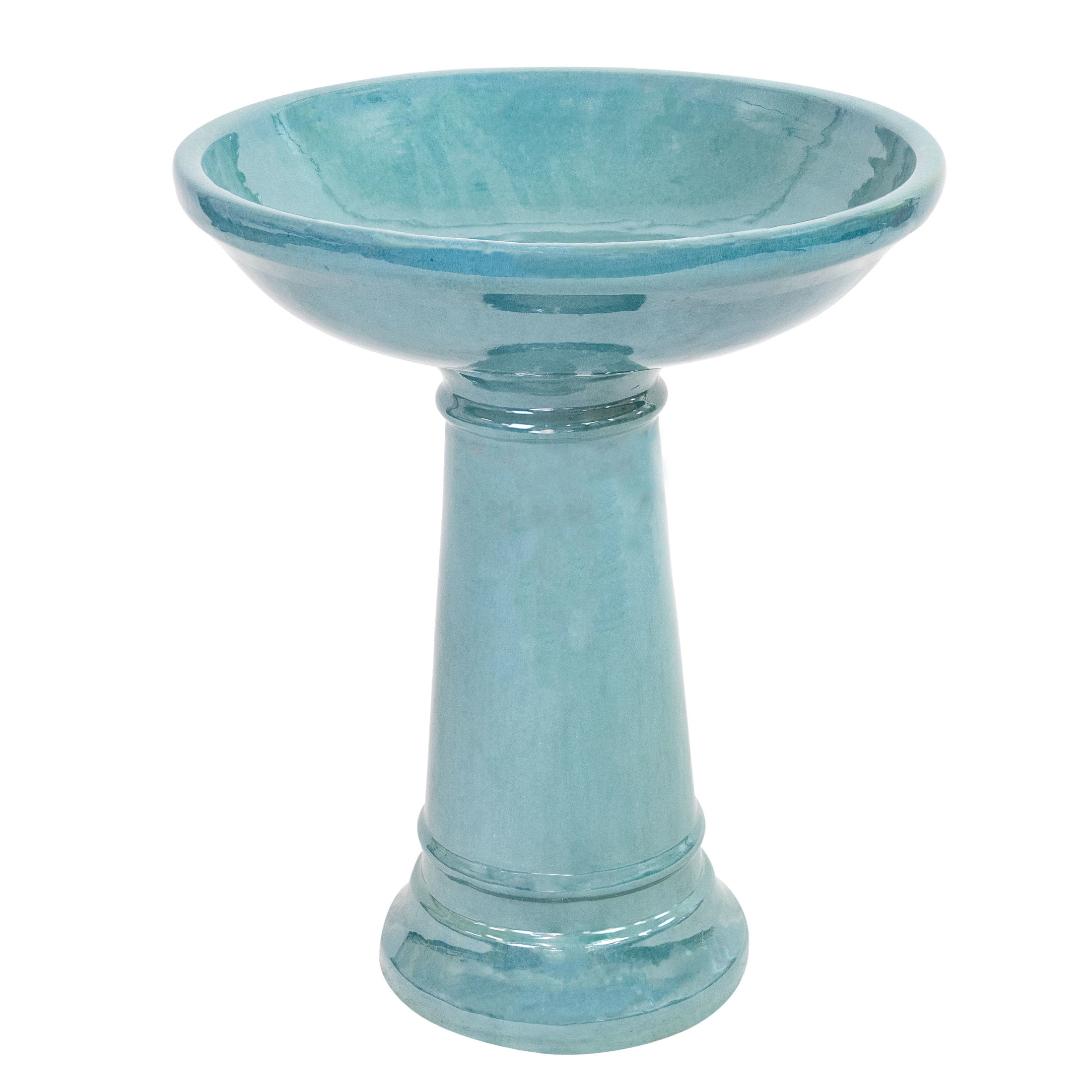 Sunnydaze Calais Freestanding Ceramic Pedestal Bird Bath - Walmart.com