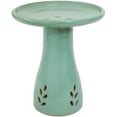 thumbnail image 1 of Sunnydaze Classic Freestanding Ceramic Outdoor Bird Bath, UV-Resistant Seafoam Finish, 1 of 12