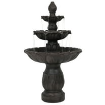 Sunnydaze Classic Tulip Polystone 3-Tier Outdoor Water Fountain
