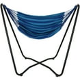 thumbnail image 1 of Sunnydaze Cotton Indoor or Outdoor Hammock Hanging Chair with Stand - Beach Oasis, 1 of 8
