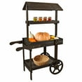 Sunnydaze Country Market Flower Cart Display Stand 49.25” H Charred