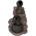 thumbnail image 1 of Sunnydaze Crumbling Bricks and Pots Sculptural Brown Polyresin Solar Outdoor Fountain, 1 of 11