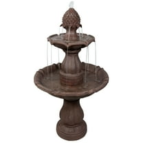 Sunnydaze Curved Plinth Traditional Polyresin Outdoor Water Fountain