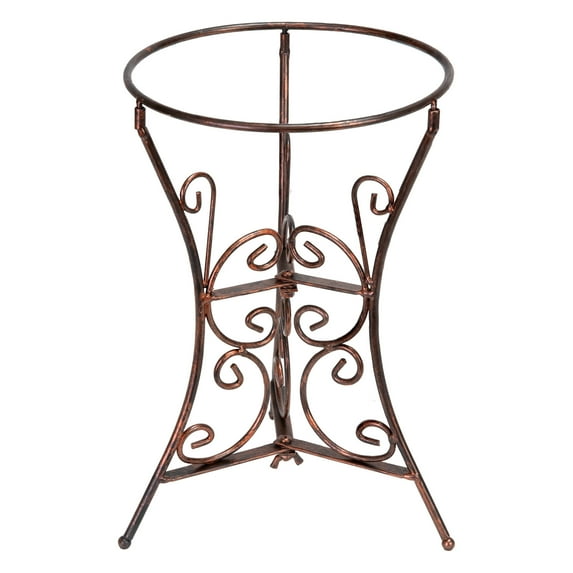 Sunnydaze Decorative Scroll 9.25" Bronze Steel Outdoor Gazing Globe Stand