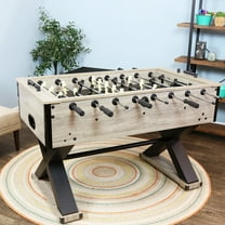 Sunnydaze Delano 2-Player Indoor Foosball Table, Gray Distressed Wood Look