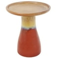 thumbnail image 1 of Sunnydaze Duo-Tone Freestanding Ceramic Outdoor Bird Bath, UV-Resistant Lemon Cognac Finish, 1 of 11