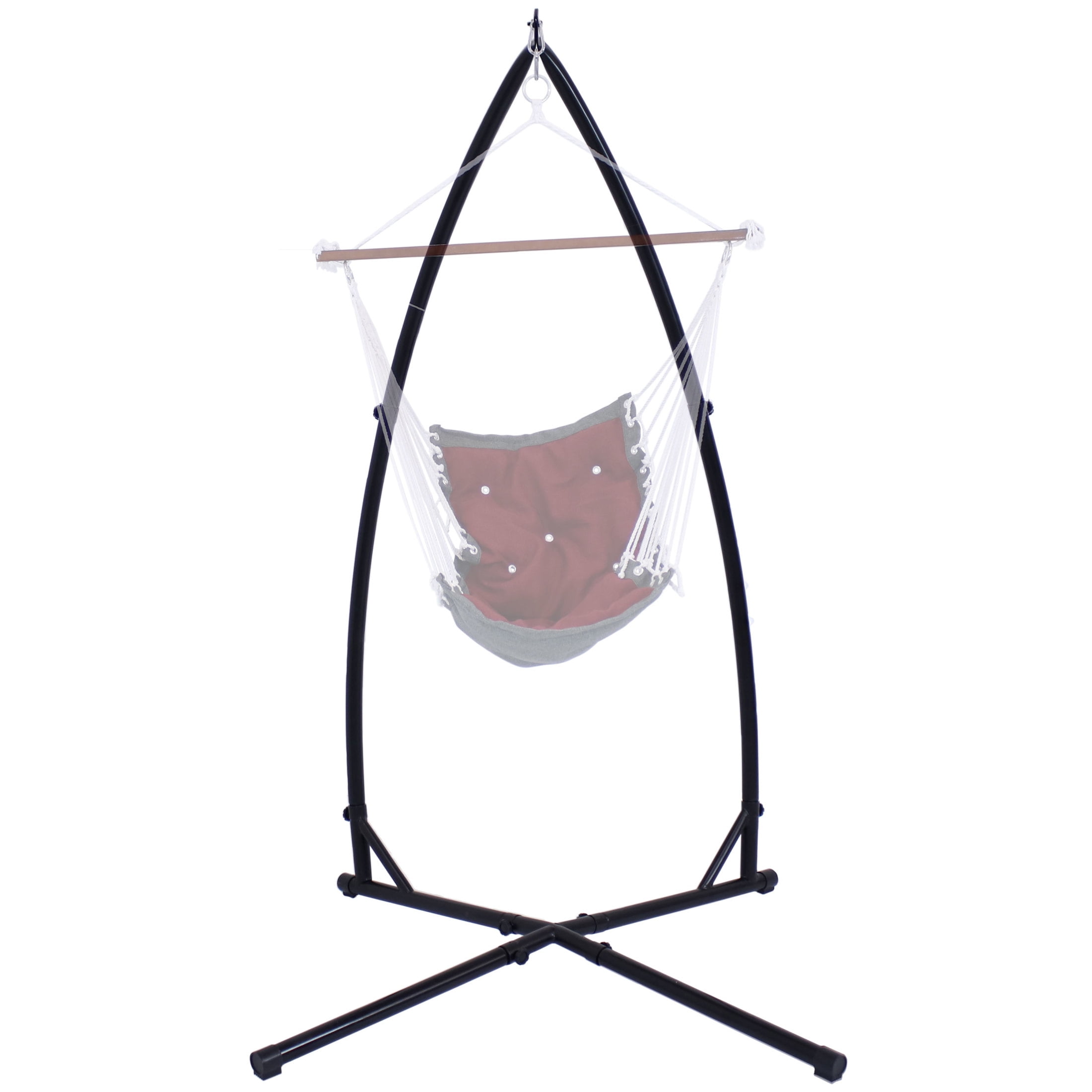 Black Steel X-Stand for Hanging Hammock Chairs