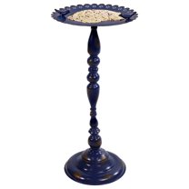 Sunnydaze Feathered Friends Freestanding Metal Outdoor Bird Bath, Blue