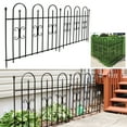 thumbnail image 1 of Sunnydaze Finial 38.25" x 49.25" Black Steel Decorative Garden Fence Panels (2 Count), 1 of 15