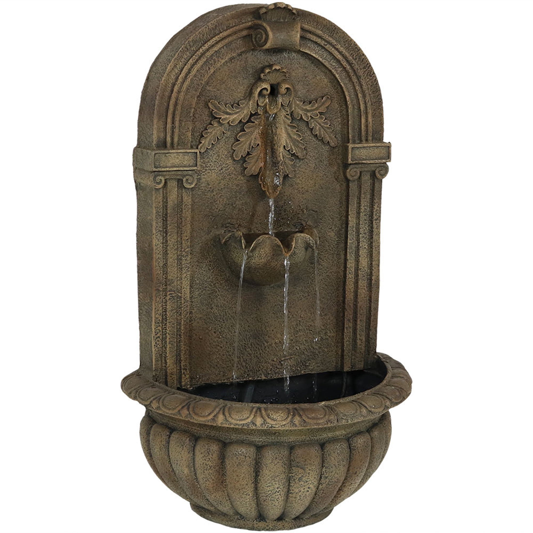 Florentine Beige Polystone Outdoor Wall Water Fountain