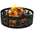 thumbnail image 1 of Sunnydaze Forest Wilderness 36" Round Steel Fire Pit Ring, 1 of 11