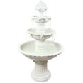 thumbnail image 1 of Sunnydaze Fruit Top White Traditional Fiberglass 3-Tier Outdoor Water Fountain, 1 of 11