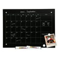 thumbnail image 1 of Sunnydaze Glass Calendar Dry Erase Board for Wall, 23" x 17" (Black), 1 of 10