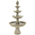 thumbnail image 1 of Sunnydaze Grand Courtyard Traditional Earth Resin 4-Tiered Outdoor Water Fountain, 1 of 14