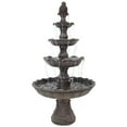 thumbnail image 1 of Sunnydaze Grand Courtyard Traditional Resin Dark Chestnut 4-Tier Outdoor Water Fountain, 1 of 16