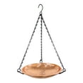 thumbnail image 1 of Sunnydaze Hanging Metal Outdoor Bird Bath Feeder with Hanging Chain, Hand-Hammered Copper, 1 of 8
