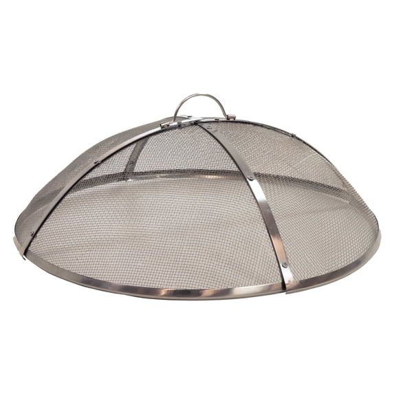 Sunnydaze Heavy-Duty 30" Round Stainless Steel Fire Pit Spark Screen
