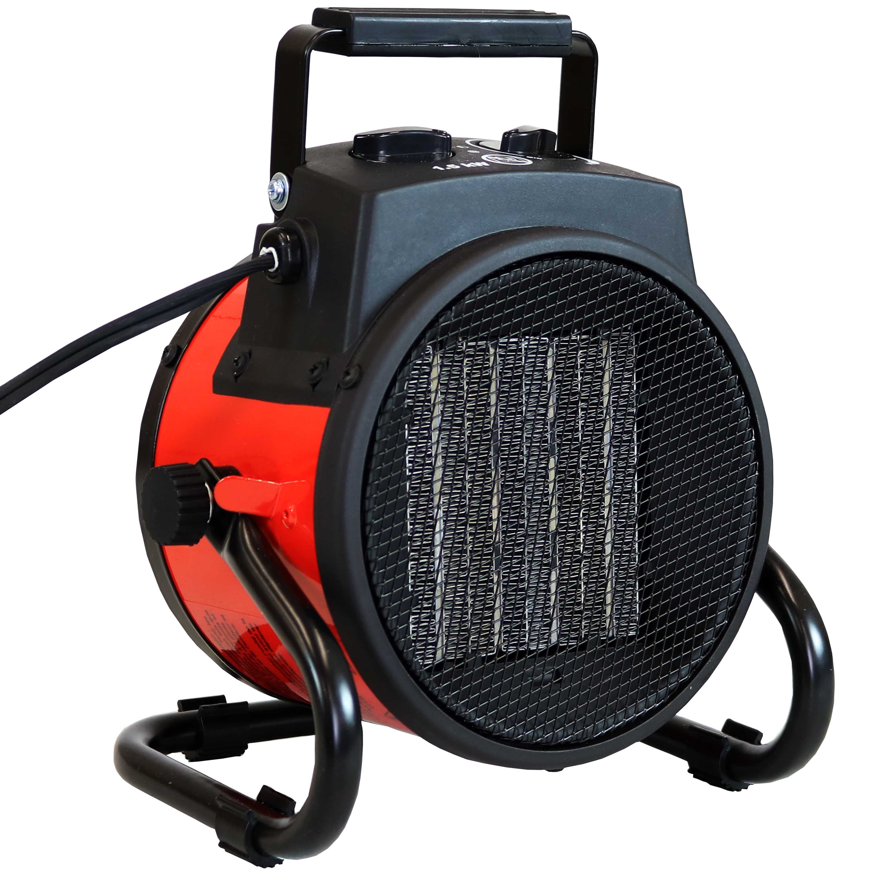 Sunnydaze Indoor Home Personal Portable Ceramic Electric Space Heater with  Auto-Shutoff and Folding Handle - 750-1500 Watt - Red and Black -  Walmart.com