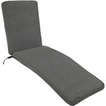 Sunnydaze Indoor/Outdoor Patio Chaise Lounge Cushion - 72" x 21" - Gray