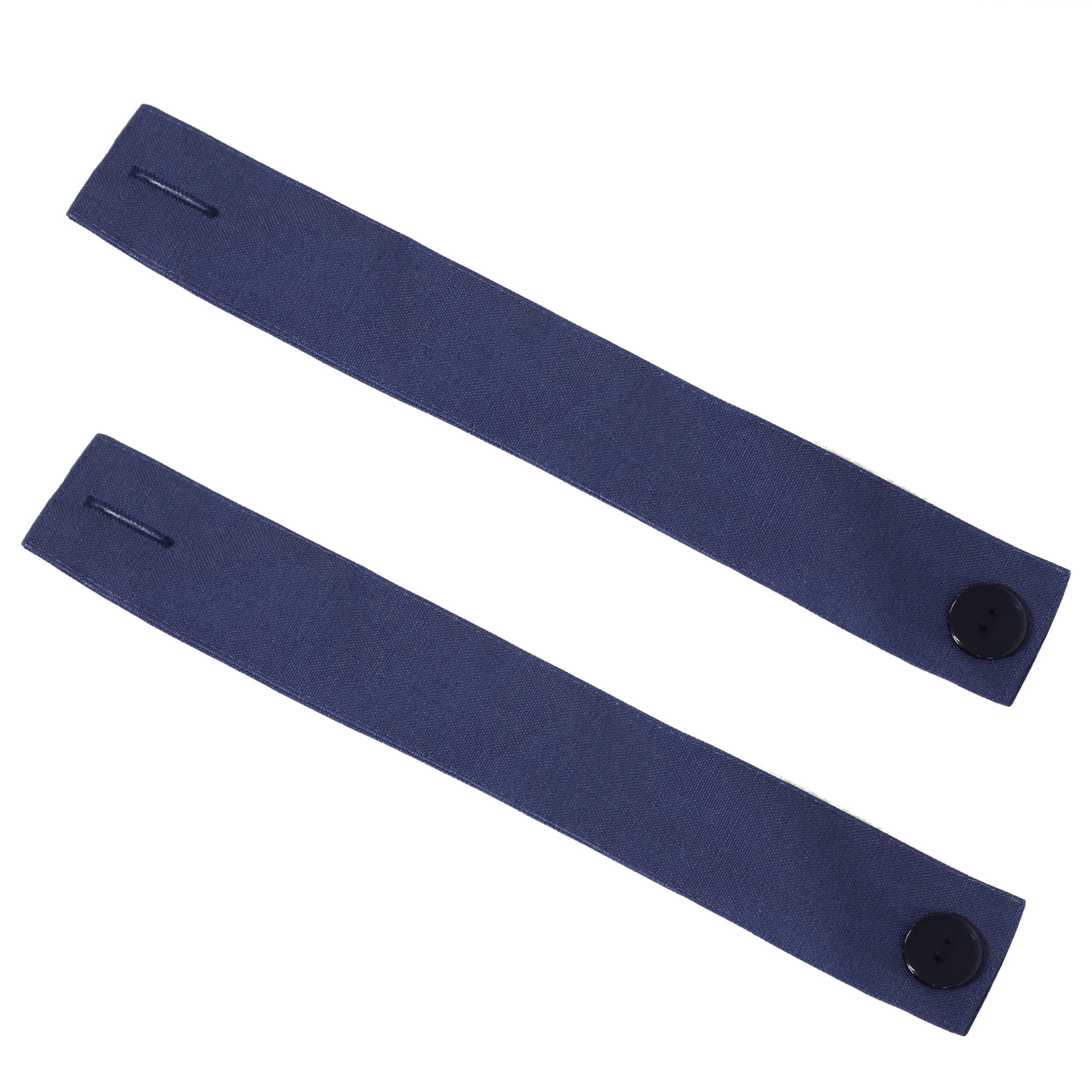 Blue Polyester Fabric Curtain Tiebacks with Resin Buttons - Set of 2