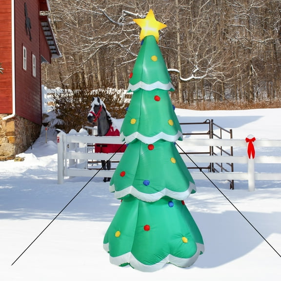 Sunnydaze Inflatable Christmas Decoration Towering Christmas Tree, 9.5 ft