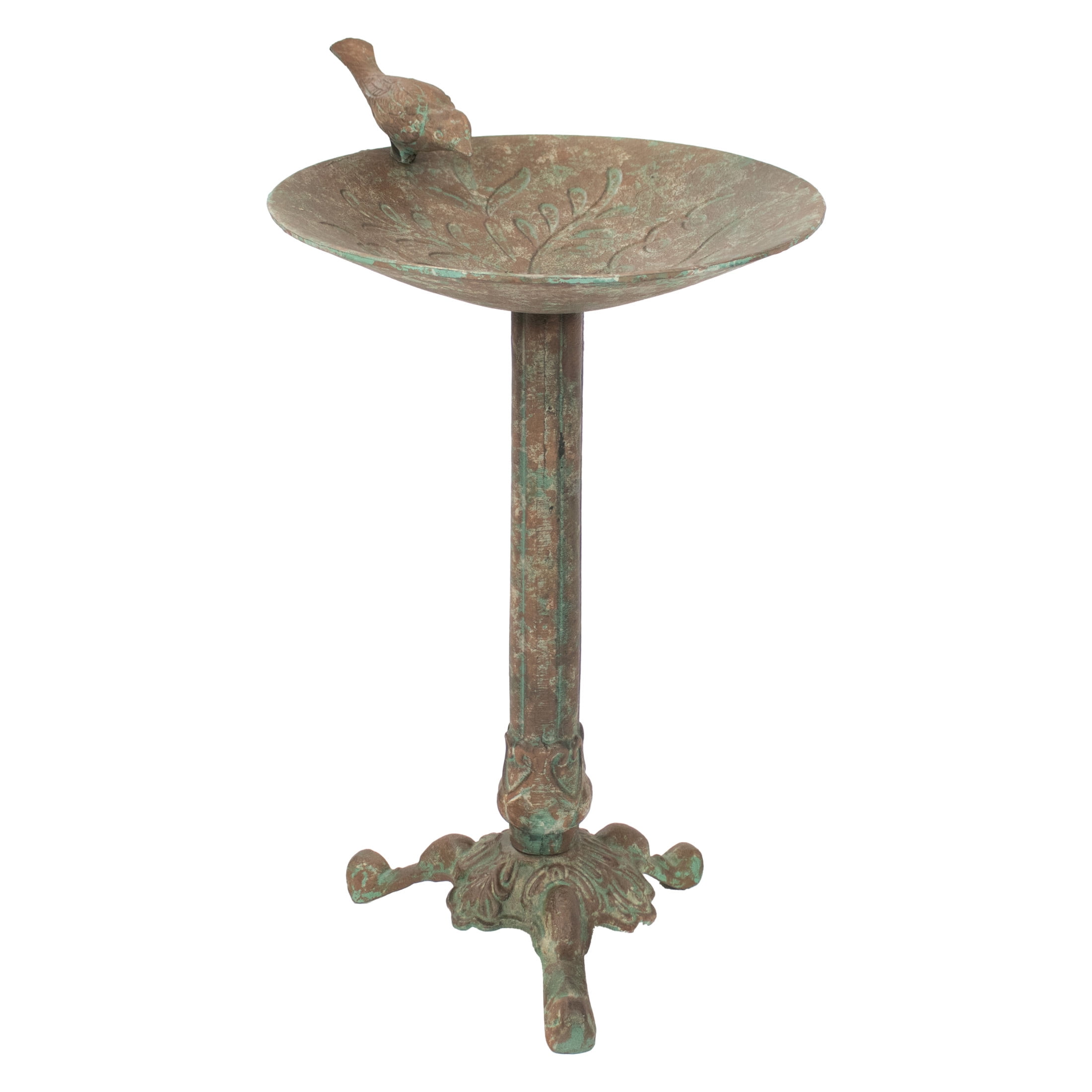 Sunnydaze Ivy and Sage Freestanding Cast Aluminum Outdoor Bird Bath — free download