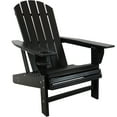 thumbnail image 1 of Sunnydaze Lake-Style All-Weather Plastic Adirondack Chair - Black, 1 of 10