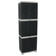 thumbnail image 1 of Sunnydaze Lockable Adjustable 72" Plastic 4-Shelf Freestanding Garage Storage Cabinet, Charcoal with Gray Trim, 1 of 11