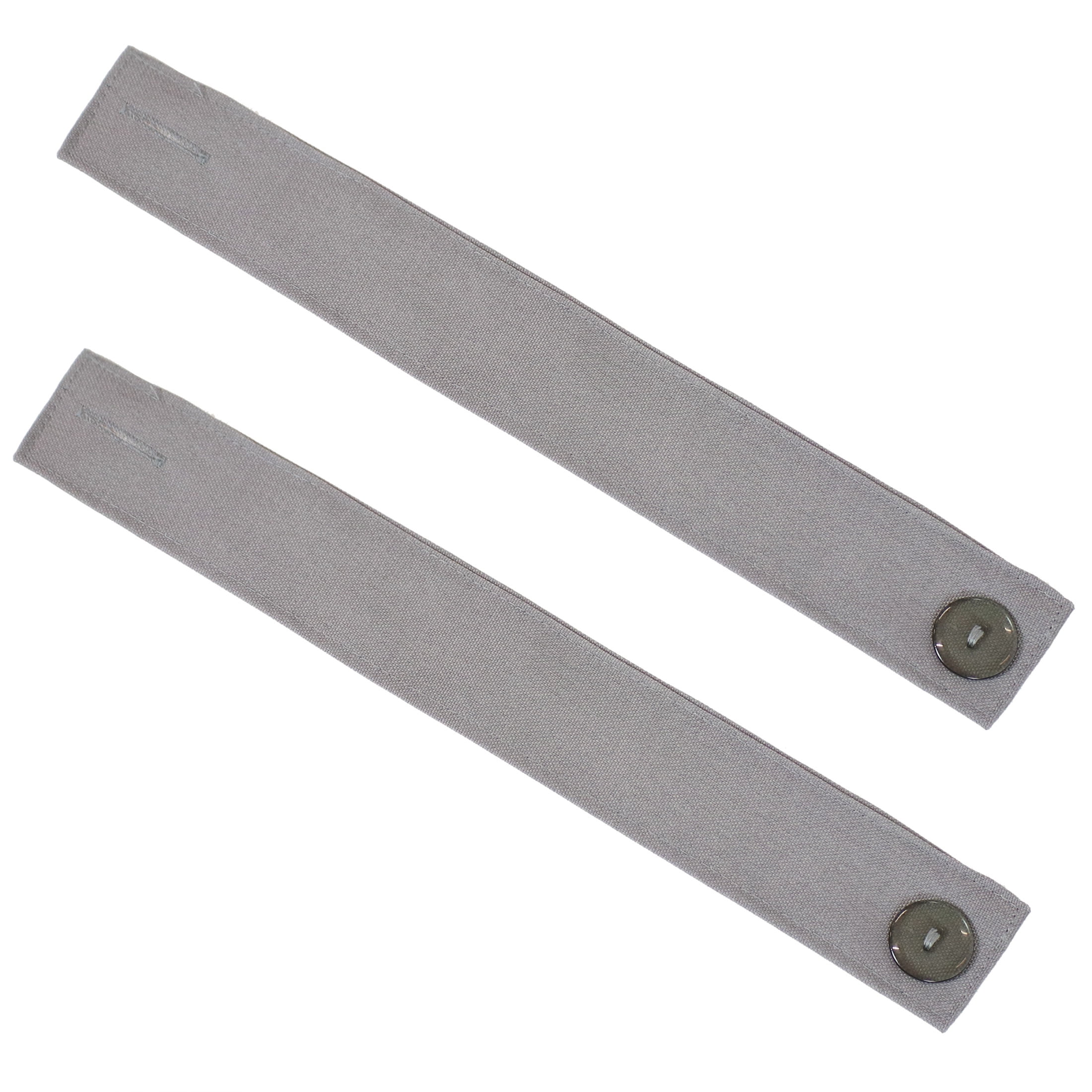 Gray Polyester Indoor/Outdoor Curtain Tiebacks with Resin Buttons (Set of 2)