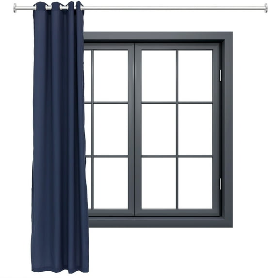 Sunnydaze Modern Blue Solid Light-Filtering Indoor or Outdoor Curtain, 52" x 120" (1 Panel)
