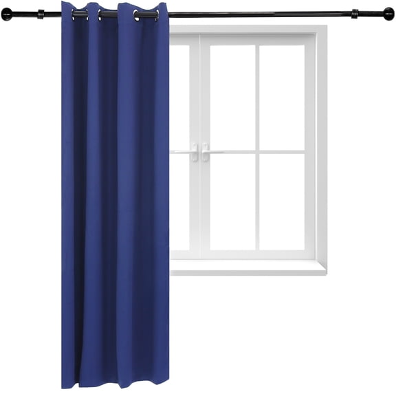 Sunnydaze Modern Blue Solid Light-Filtering Indoor or Outdoor Curtain, 52" x 84" (1 Panel)