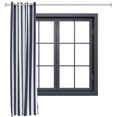 thumbnail image 1 of Sunnydaze Modern Blue and White Stripe Light-Filtering Curtain, 53" x 107" (1 Panel), 1 of 12
