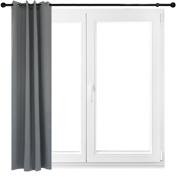 Sunnydaze Modern Gray Solid Blackout Indoor or Outdoor Curtain, 51.5" x 120" (1 Panel)