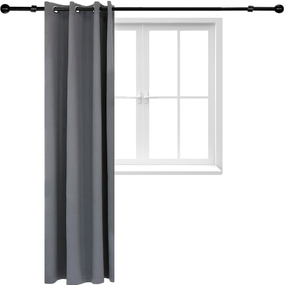 Sunnydaze Modern Gray Solid Light-Filtering Indoor or Outdoor Curtain, 52" x 95" (1 Panel)
