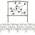 thumbnail image 1 of Sunnydaze Modern Leaves and Vines 32" x 26" Black Steel Decorative Garden Fence Panels (5 Count), 1 of 9