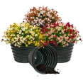 thumbnail image 1 of Sunnydaze Molly 12.5" x 12.5" x 10.25" Round Juniper Metal Outdoor Planter Pot 4-Count, 1 of 9