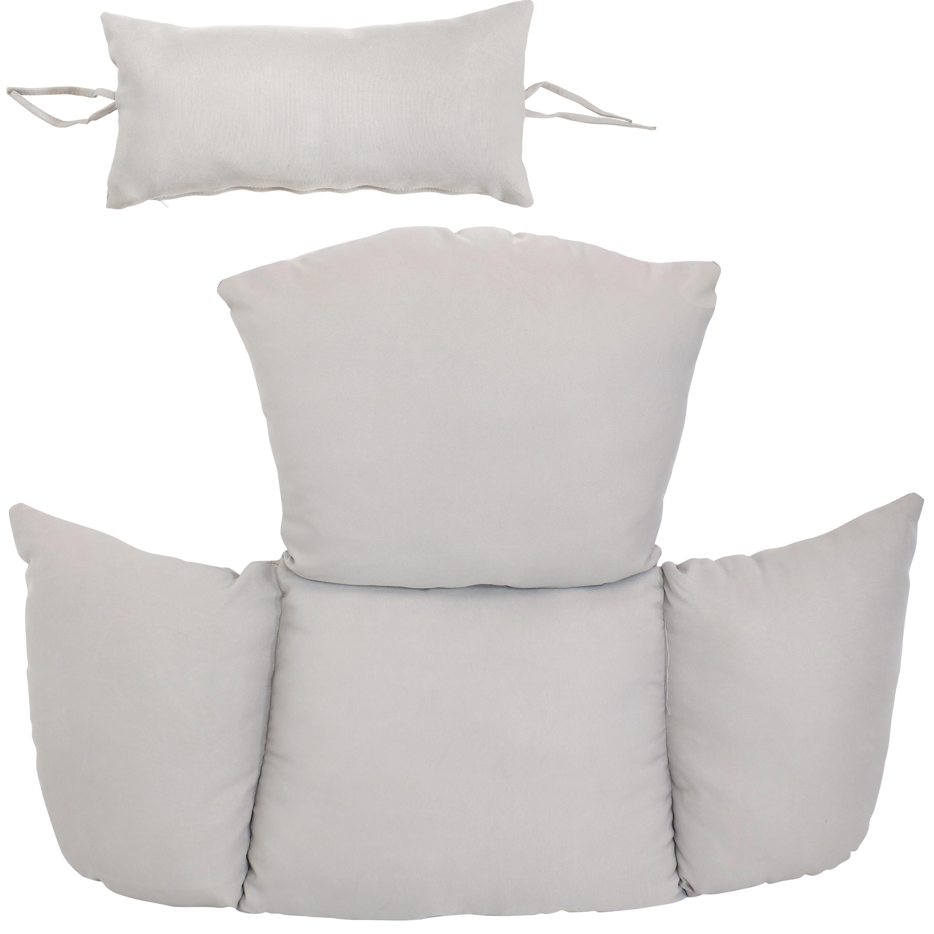 Sunnydaze Outdoor Egg Chair Cushion Replacement for Penelope and Oliver - Gray - Walmart.com