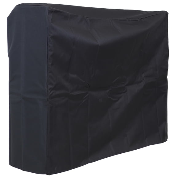 Sunnydaze 22" x 50" x 38" Black Solid Firewood Log Rack Cover