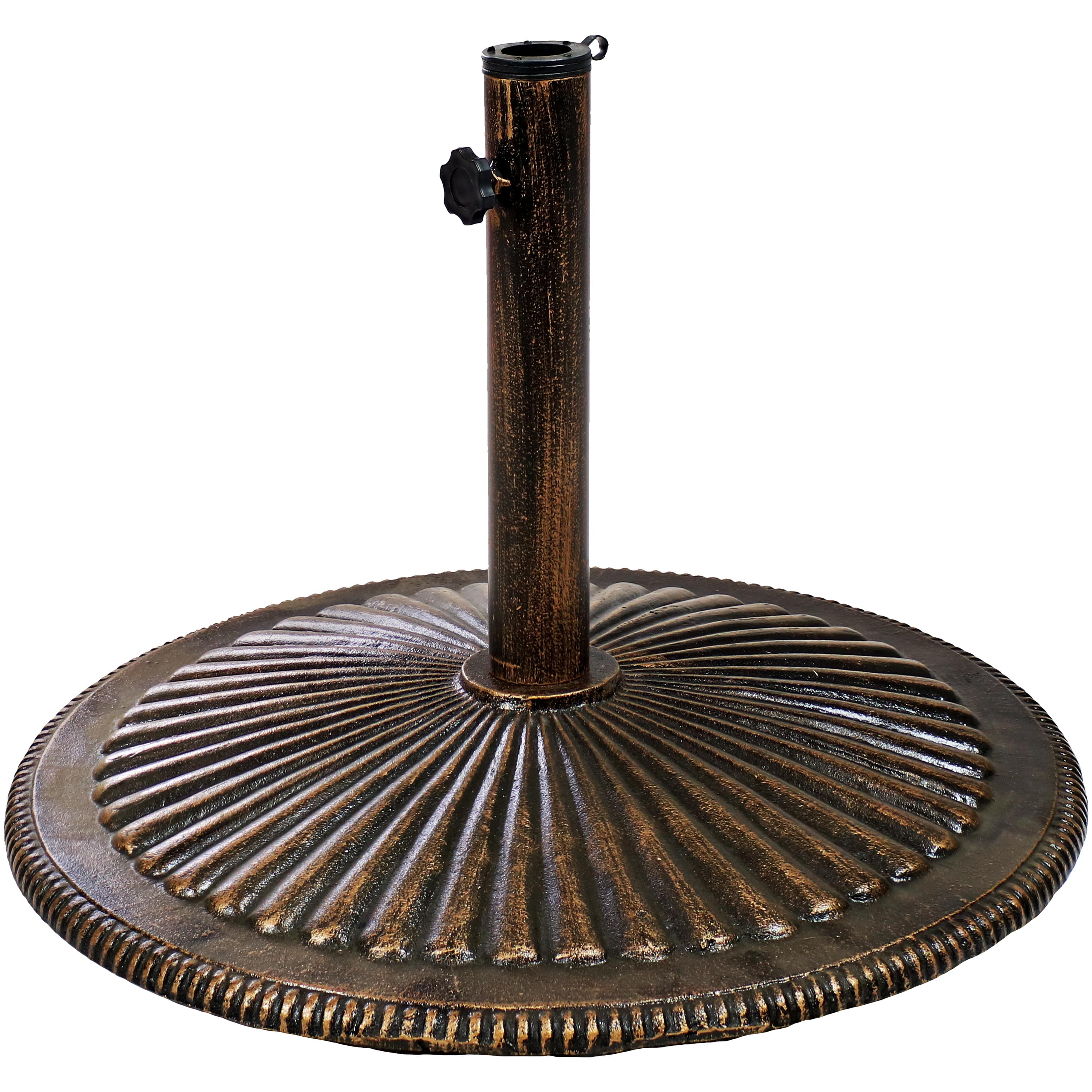 Sunnydaze Outdoor HeavyDuty Cast Iron Decorative Ridged Design Round