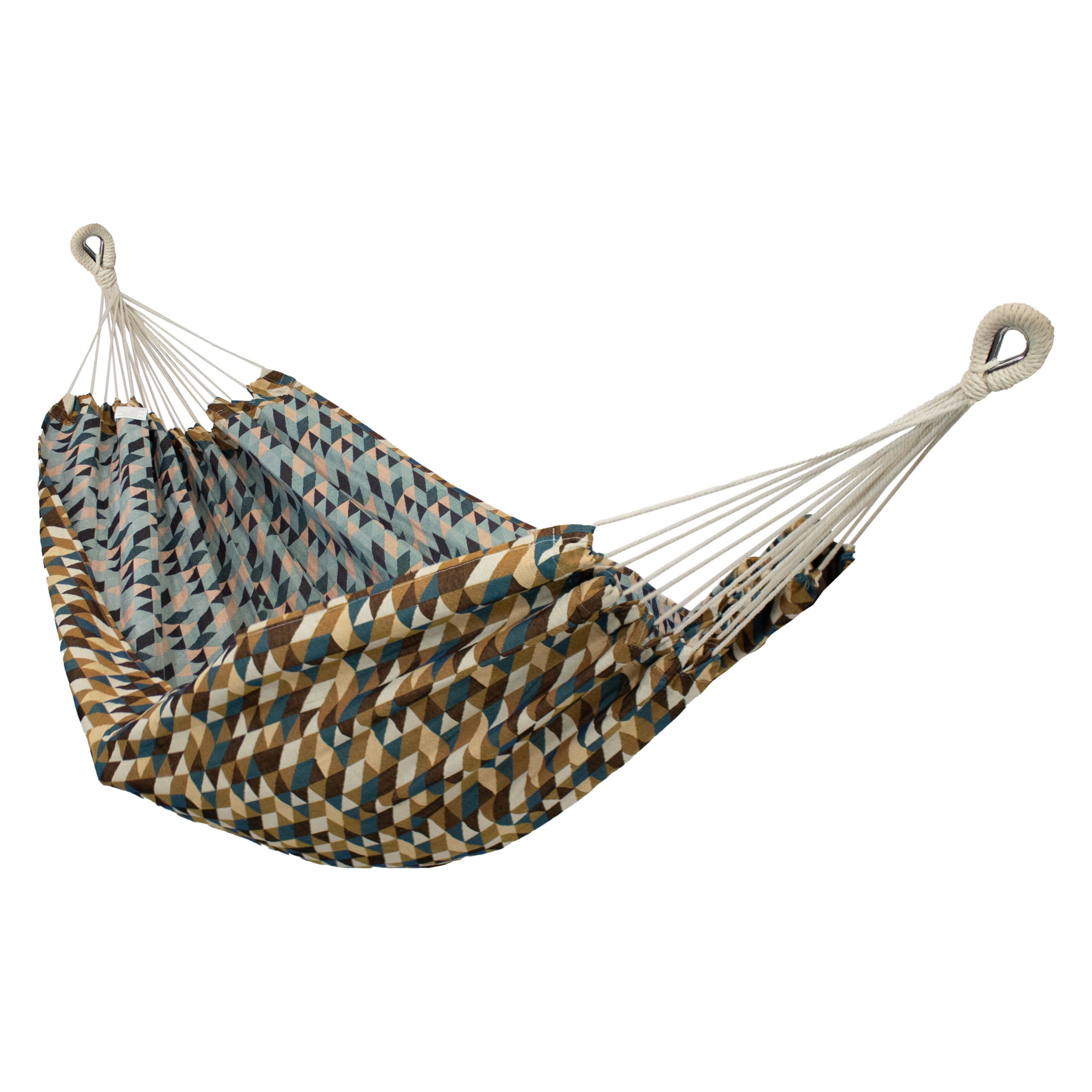 Sunnydaze Geometric Jumble Double Hammock in Polyester and Cotton