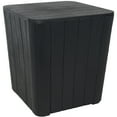 thumbnail image 1 of Sunnydaze Outdoor Side Table with Storage - Wood Look - 11.5 Gal. - Phantom Gray, 1 of 9