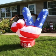 Sunnydaze Peace, Love, and Freedom 4th of July Inflatable Yard Decoration - 5'