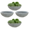 thumbnail image 1 of Sunnydaze Percival 20.75" x 20.75" x 11.5" Round Gray Polyresin Outdoor Planter Pot 4-Count, 1 of 16