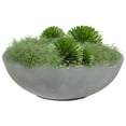 thumbnail image 1 of Sunnydaze Percival 20.75" x 20.75" x 11.5" Round Gray Polyresin Outdoor Planter Pot, 1 of 15